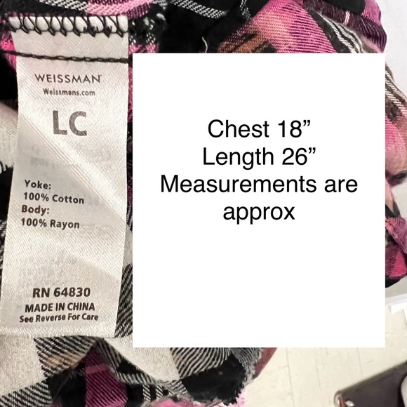 Upcycled flannel snap closure top - Picture 4 of 4